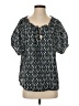 Wyeth Blue Short Sleeve Blouse Size S - photo 1