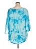 Step in Style 100% Rayon Blue 3/4 Sleeve Blouse Size 1X - photo 2