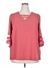 Unbranded 100% Polyester Pink 3/4 Sleeve Top Size 2X - photo 1