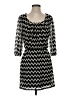 Jodi Kristopher 100% Polyester Chevron-herringbone Black Casual Dress Size S - photo 1