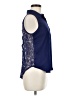 Mine Blue Sleeveless Button-Down Shirt Size M - photo 4