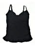 Lands' End Solid Black One Piece Swimsuit Size 10 - photo 2