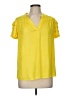 Current Air 100% Polyester Yellow Short Sleeve Blouse Size M - photo 1