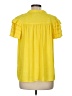 Current Air 100% Polyester Yellow Short Sleeve Blouse Size M - photo 2