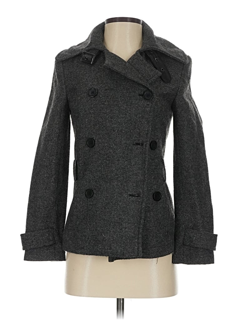 Pre-owned Zara Basic Coat In Gray