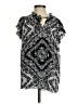 Calvin Klein 100% Polyester Silver Short Sleeve Blouse Size XS - photo 1