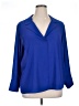 ELOQUII 100% Polyester Blue 3/4 Sleeve Blouse Size 14 - photo 1