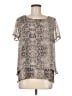 Dana Buchman 100% Polyester Silver Short Sleeve Blouse Size M - photo 1