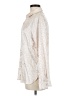 Shein Animal Print Ivory Long Sleeve Blouse Size 6 - photo 5