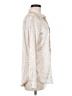 Shein Animal Print Ivory Long Sleeve Blouse Size 6 - photo 4