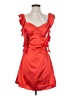 Unbranded 100% Polyester Red Cocktail Dress Size 0 - photo 1