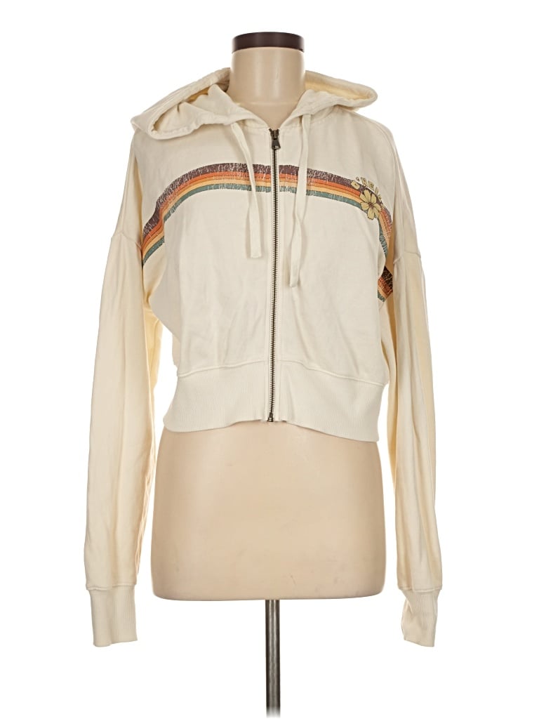 Pre-owned O'neill Zip Up Hoodie In White