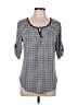 Perseption Concept Blue Short Sleeve Blouse Size L (petite) - photo 1