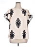 Elings 100% Polyester Ivory Short Sleeve Blouse Size 0X - photo 1