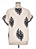Elings 100% Polyester Ivory Short Sleeve Blouse Size 0X - photo 2