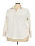 Ultra Flirt Ivory Long Sleeve Blouse Size 2X - photo 1