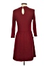 Alya Solid Burgundy Casual Dress Size S - photo 2