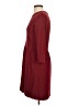Alya Solid Burgundy Casual Dress Size S - photo 5