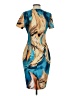 Unbranded Graphic Teal Cocktail Dress Size S - photo 2