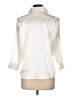 Blue Diamond Metallic Ivory 3/4 Sleeve Blouse Size L - photo 2