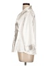 Blue Diamond Metallic Ivory 3/4 Sleeve Blouse Size L - photo 5