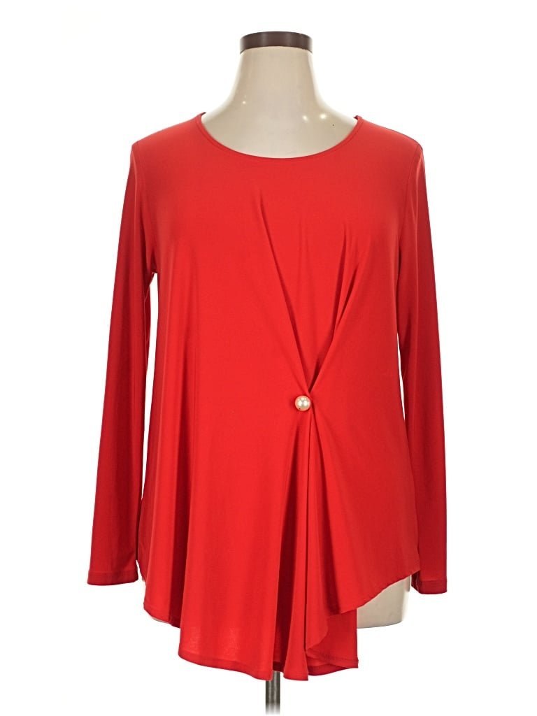 Pre-owned Last Tango Long Sleeve Blouse In Red