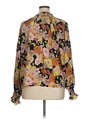 Jade by Johnny Was Long Sleeve Silk Top (view 2)