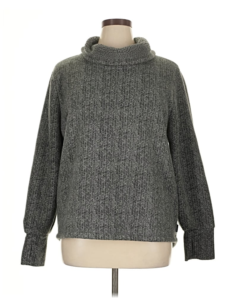 Pre-owned Assorted Brands Turtleneck Sweater In Gray