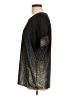 New Directions Metallic Black Short Sleeve Blouse Size L - photo 5