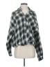Shein Plaid Green Long Sleeve Blouse Size 4 - photo 1