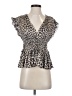 Current Air Tan Short Sleeve Blouse Size S - photo 1