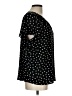 Elle Polka Dots Black Short Sleeve Blouse Size L - photo 4
