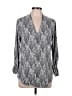 Jones New York Silver 3/4 Sleeve Blouse Size L - photo 1
