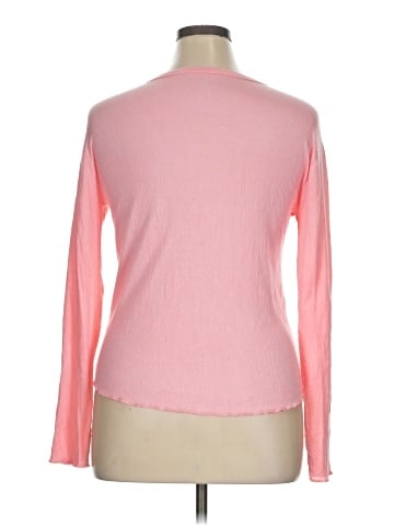 Pink Rose Long Sleeve T-Shirt (view 2)