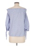 Love Notes Blue 3/4 Sleeve Blouse Size M - photo 2