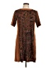Karin Stevens Paisley Brown Tan Casual Dress Size 10 - photo 1
