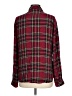 Sanctuary Plaid Burgundy Long Sleeve Button-Down Shirt Size L - photo 2