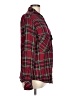 Sanctuary Plaid Burgundy Long Sleeve Button-Down Shirt Size L - photo 4