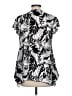 Cato Black Short Sleeve Blouse Size L - photo 2