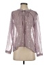 Bisou Bisou 100% Polyester Purple Long Sleeve Blouse Size XS - photo 1