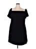 Charles Henry Solid Black Casual Dress Size 2X - photo 1
