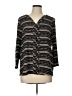 Dana Buchman 100% Polyester Black 3/4 Sleeve Blouse Size L - photo 1