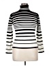 Casual Corner Stripes Ivory Turtleneck Sweater Size XL - photo 1
