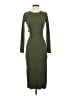 Forever 21 Solid Green Casual Dress Size S - photo 1