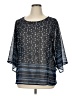 Hannah 100% Polyester Blue 3/4 Sleeve Blouse Size XL - photo 1