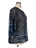Hannah 100% Polyester Blue 3/4 Sleeve Blouse Size XL - photo 4