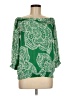 BCBGMAXAZRIA 100% Polyester Green 3/4 Sleeve Blouse Size M - photo 1