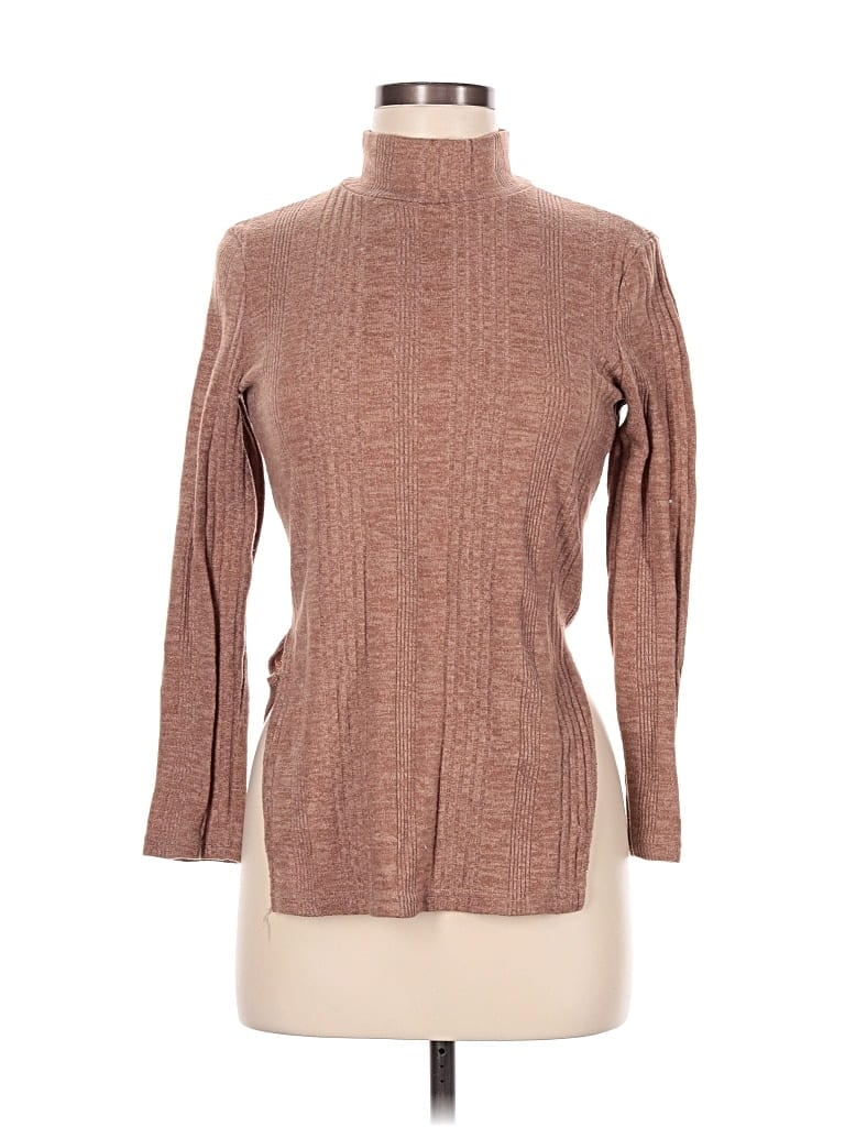 Pre-owned Shein Turtleneck Sweater In Brown
