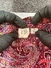 Gap 100% Polyester Paisley Burgundy 3/4 Sleeve Blouse Size M - photo 7