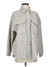 Paper Crane Houndstooth Gray 3/4 Sleeve Button-Down Shirt Size S - photo 1